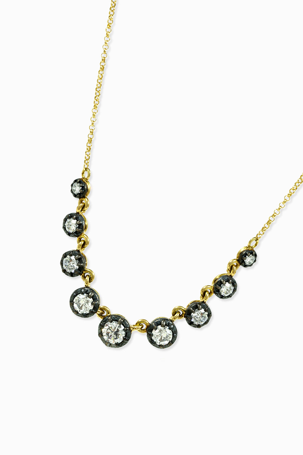 Midnight demi 9 diamonds necklace S