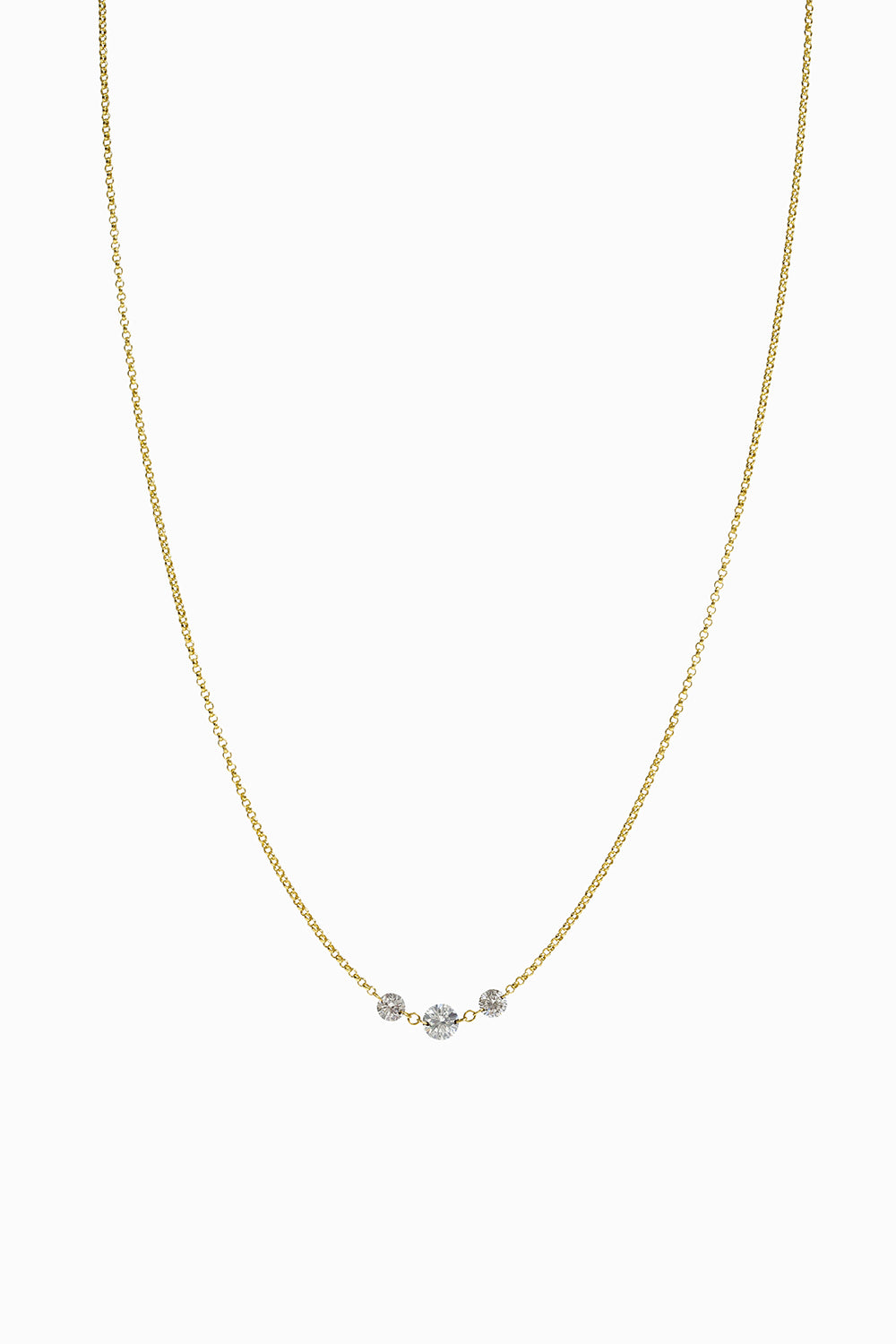 Colgante láser 3 diamantes 0.60ct.