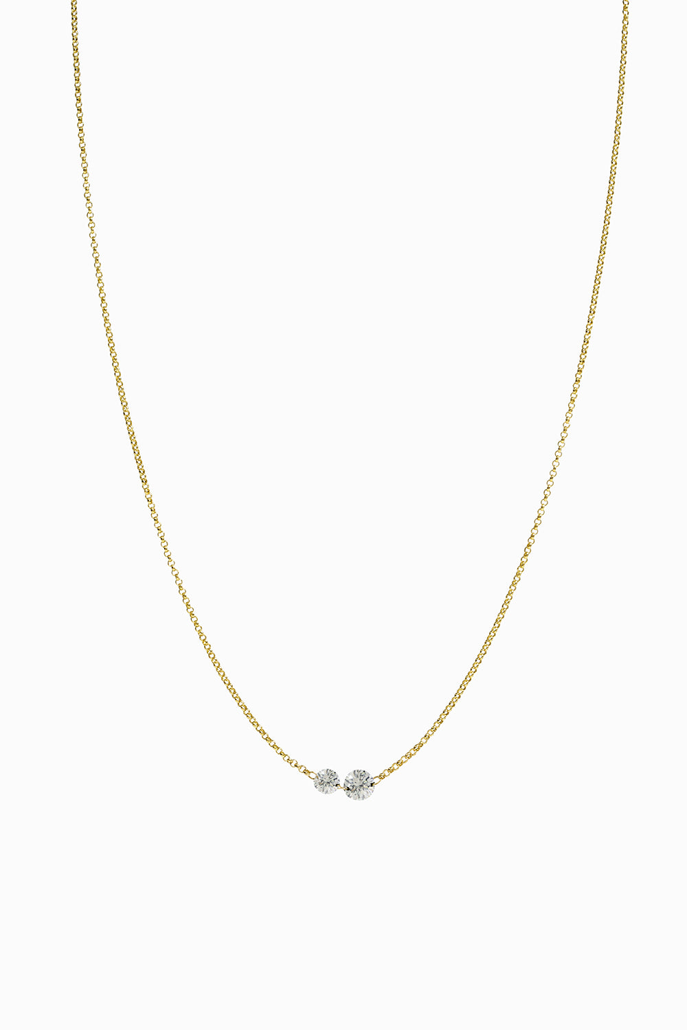 Colgante láser 2 diamantes 0.45ct.