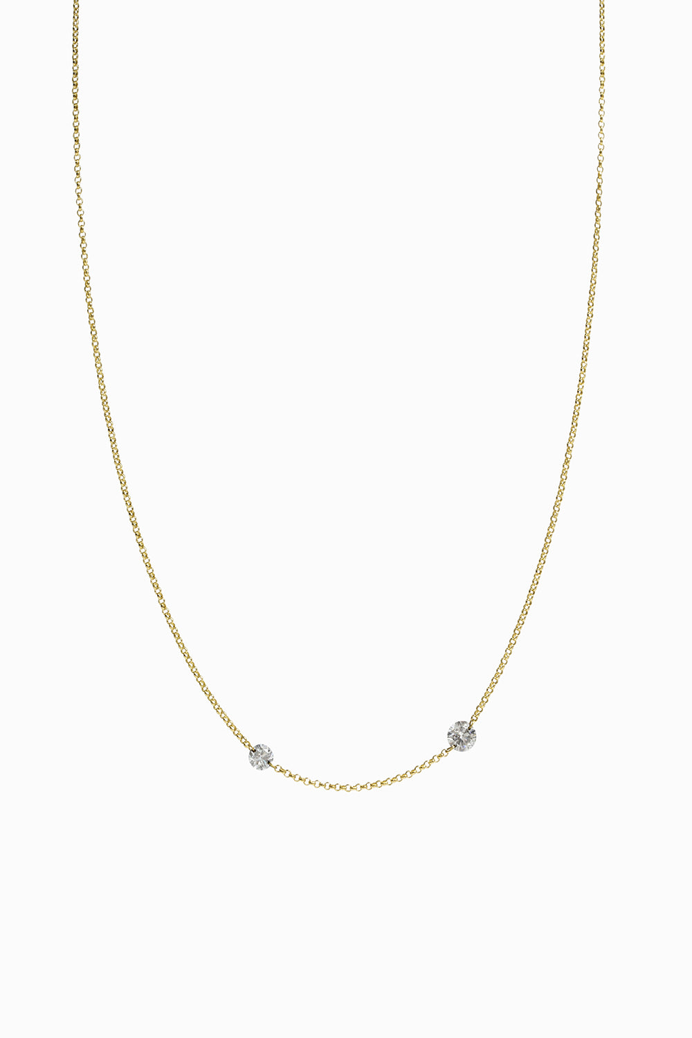 Colgante láser doble diamantes 0.45ct.