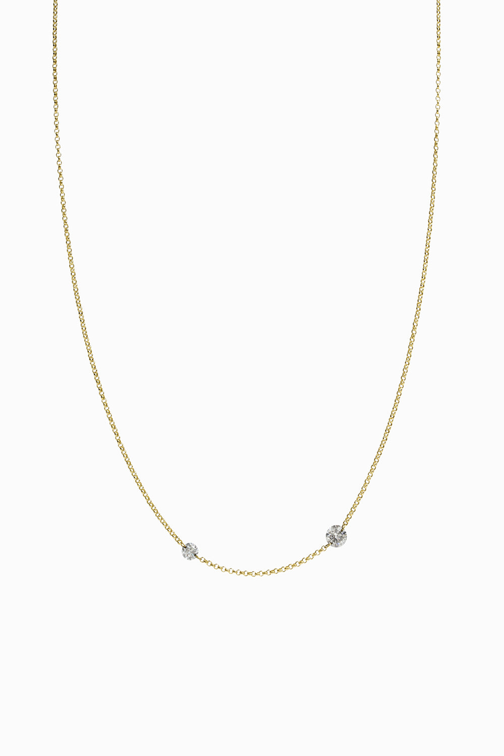 Colgante láser doble diamantes 0.60ct.