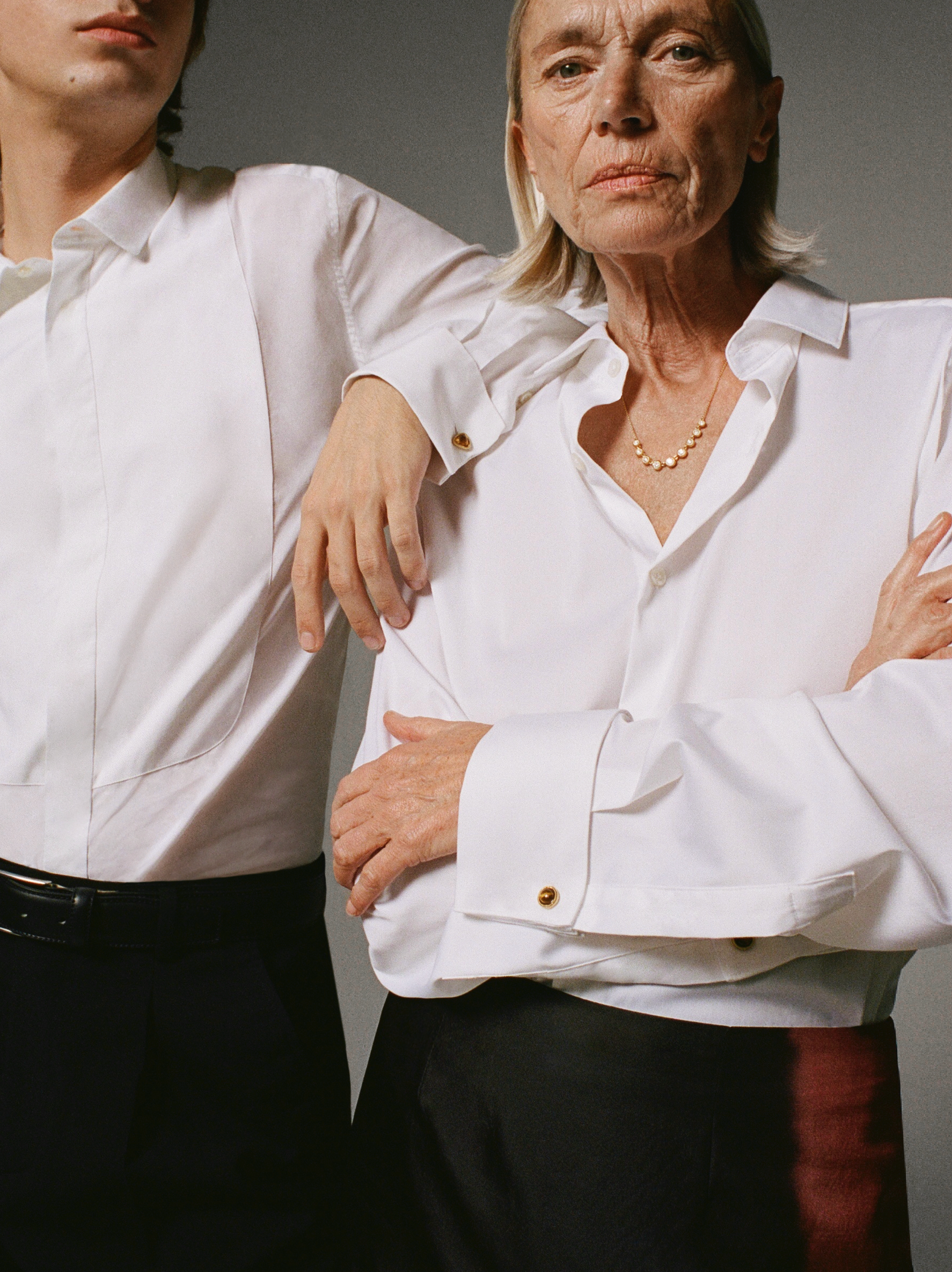 Gemelos ágata blanca