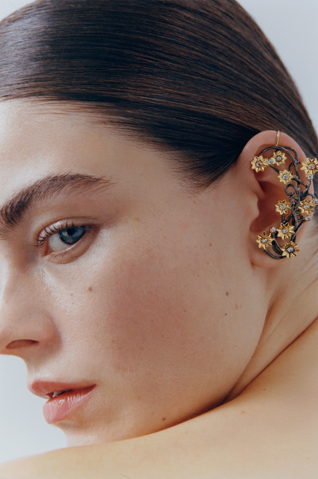 Flowers climber earrings