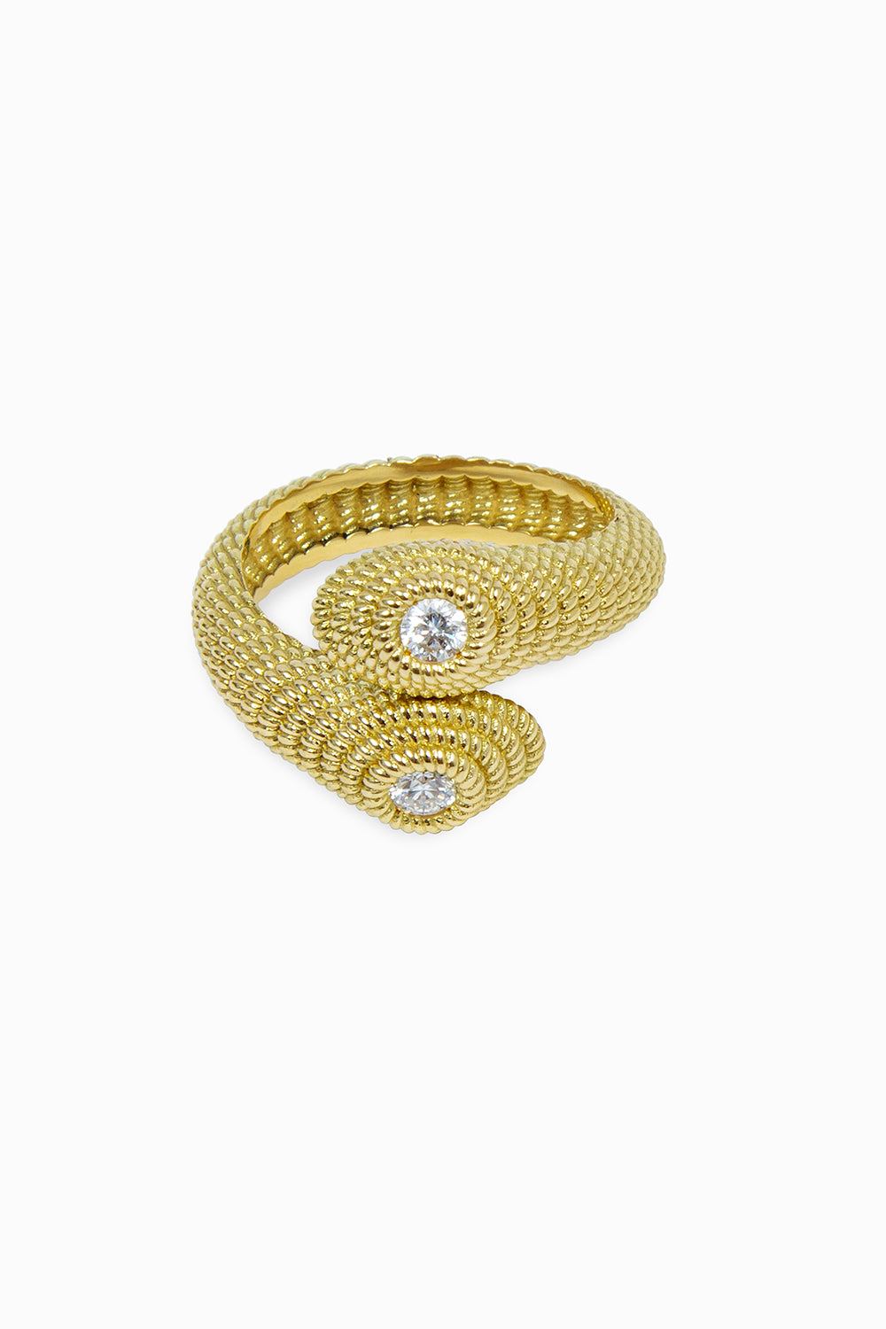 Dragon knot ring 0.20ct