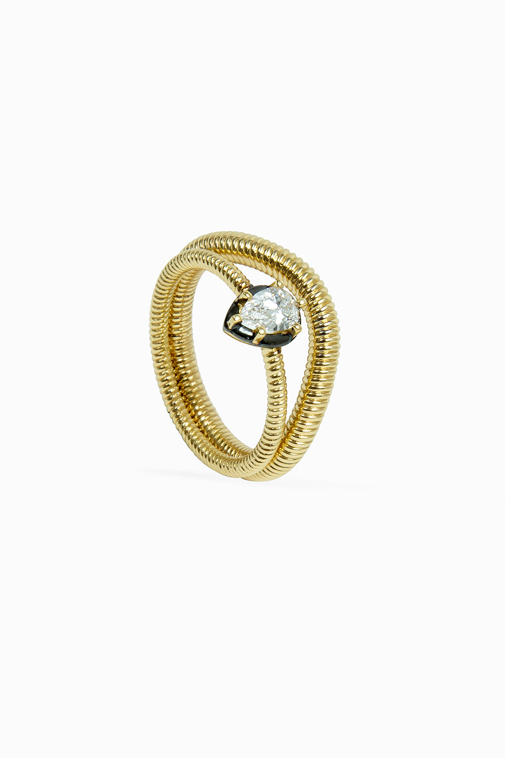Anillo Cabo solitario small Pear