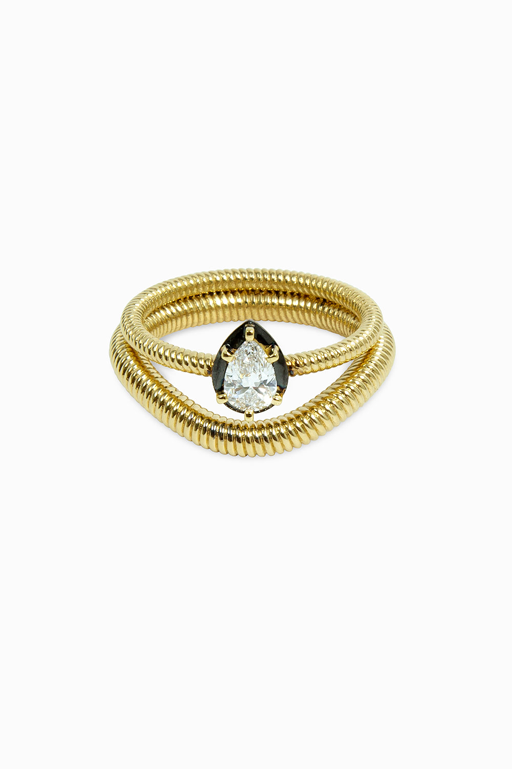 Anillo Cabo solitario small Pear