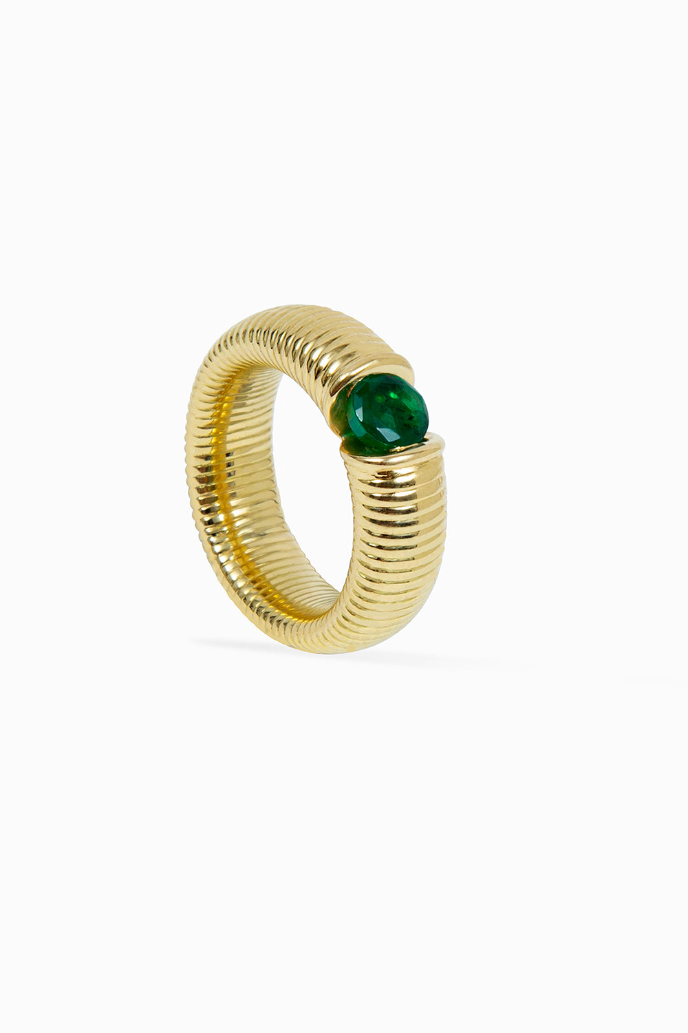 Anillo meñique solitario esmeralda