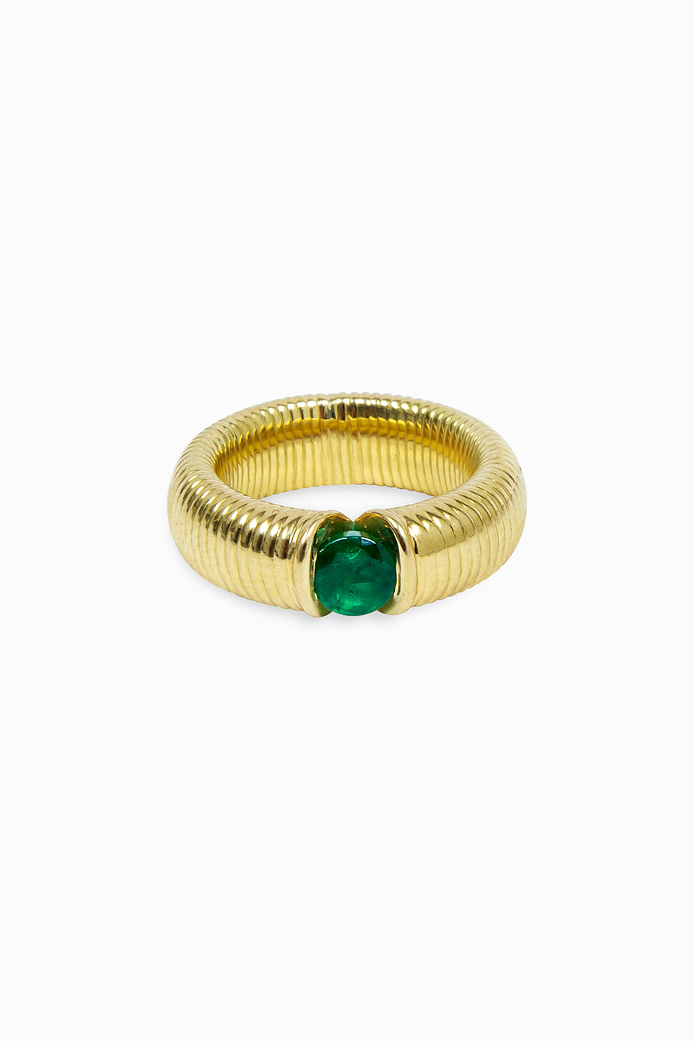 Anillo meñique solitario esmeralda