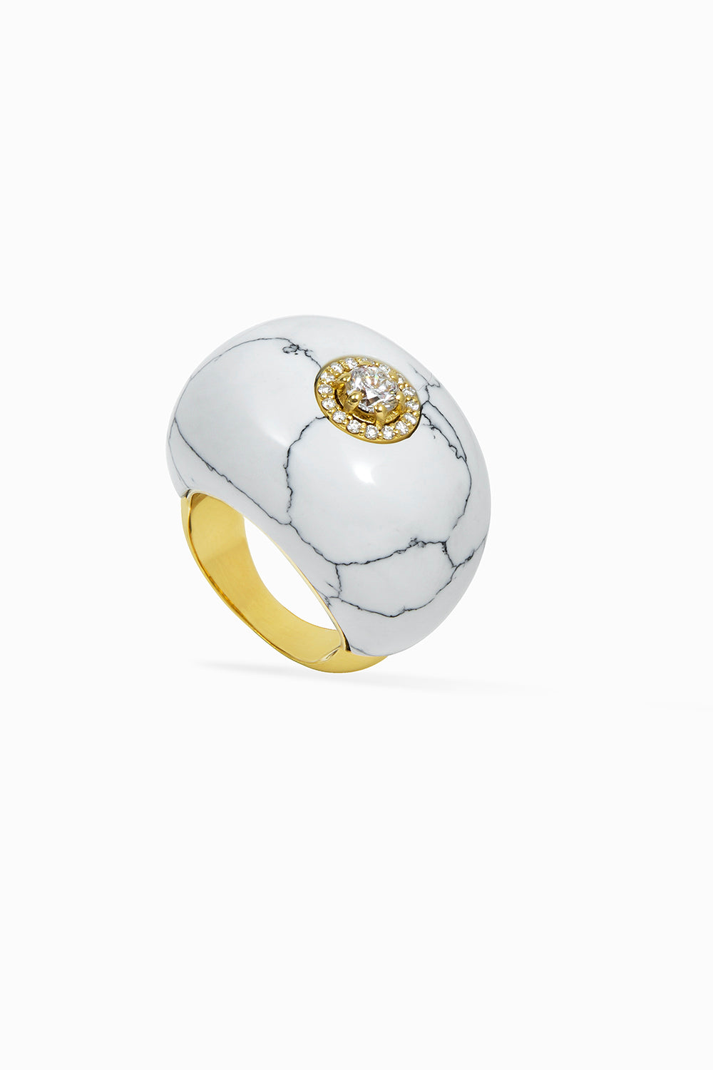 White agate ring