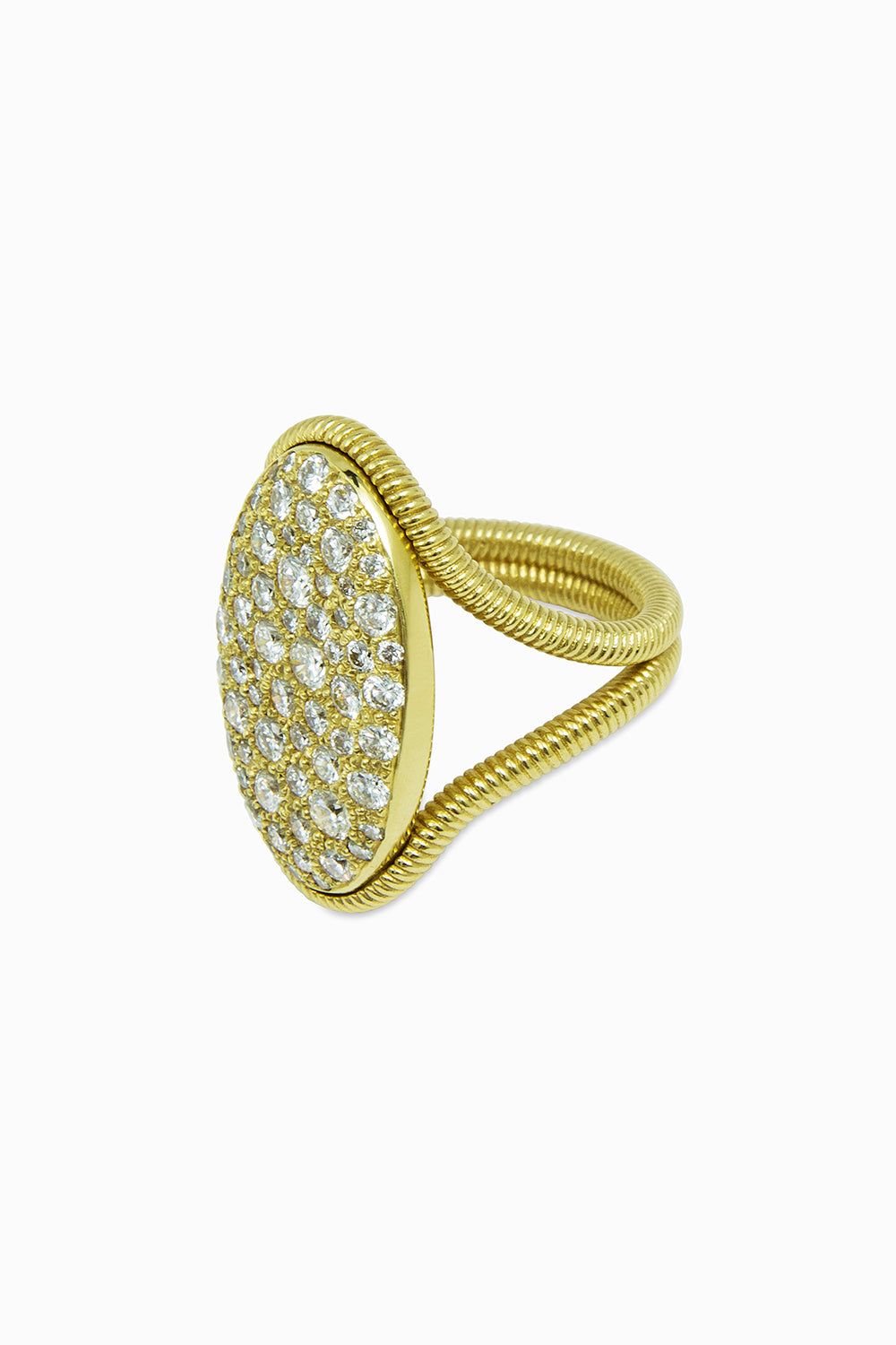 Cabo pavé oval ring