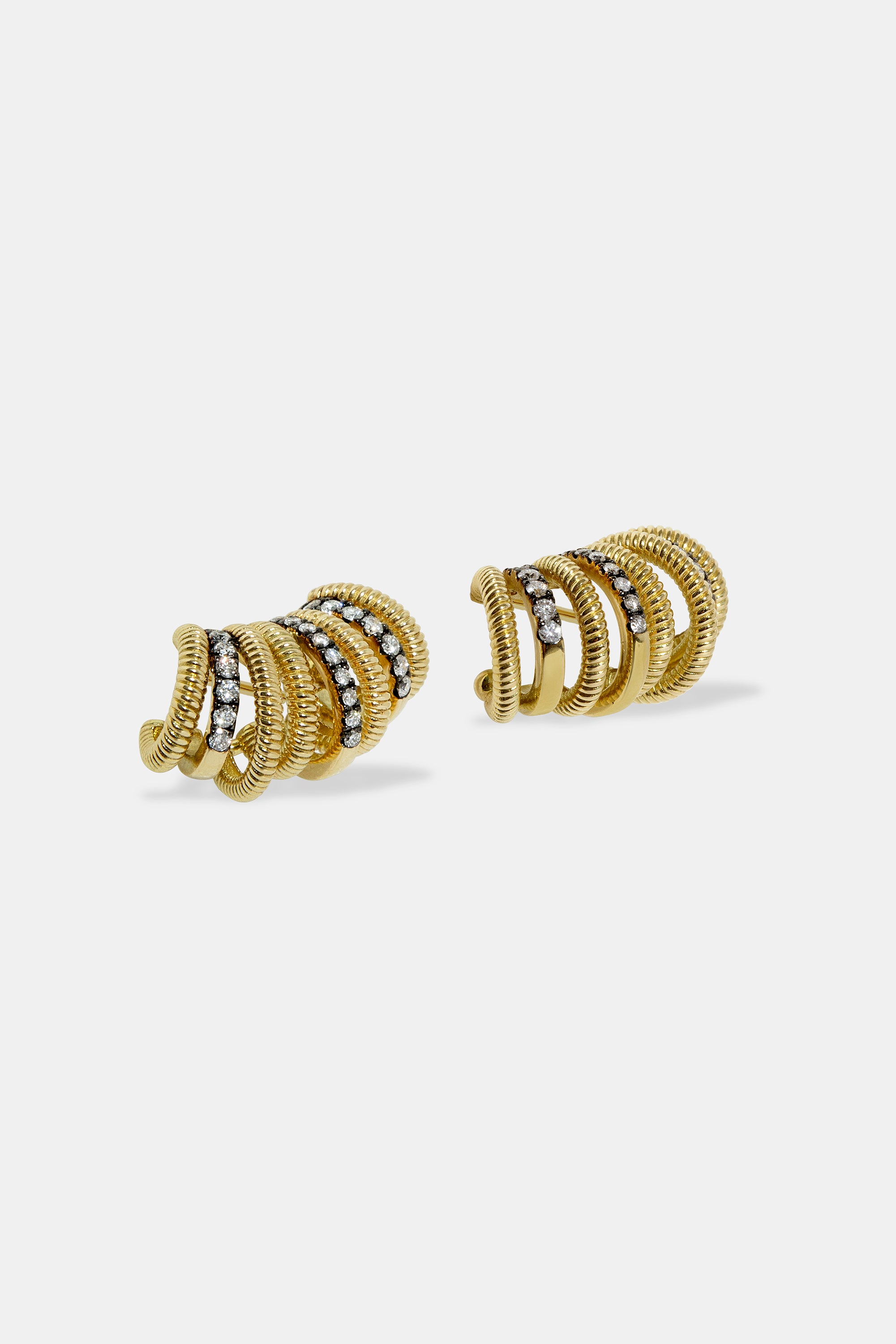 Cabo Night double hoop climbers earrings