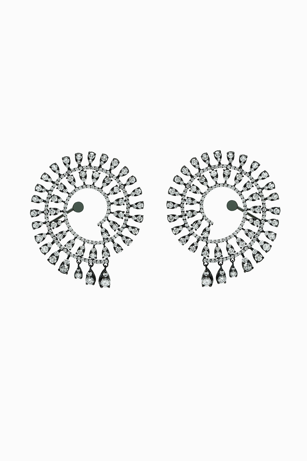 Caracola black earrings