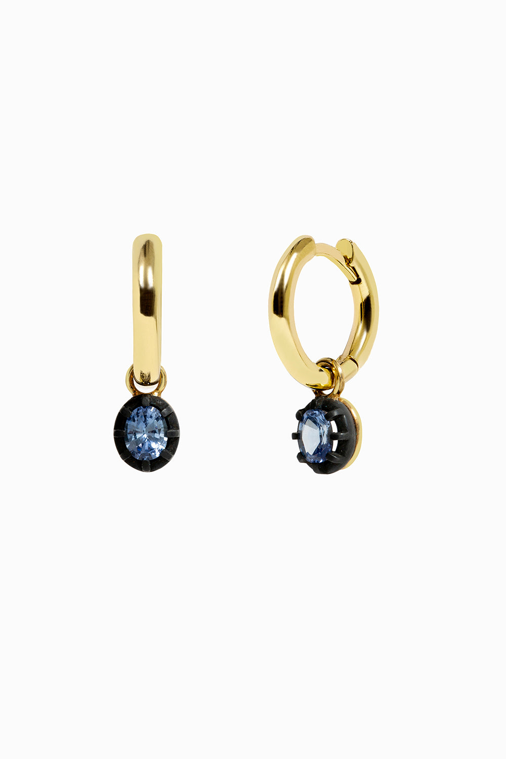 Sapphire hoop earrings
