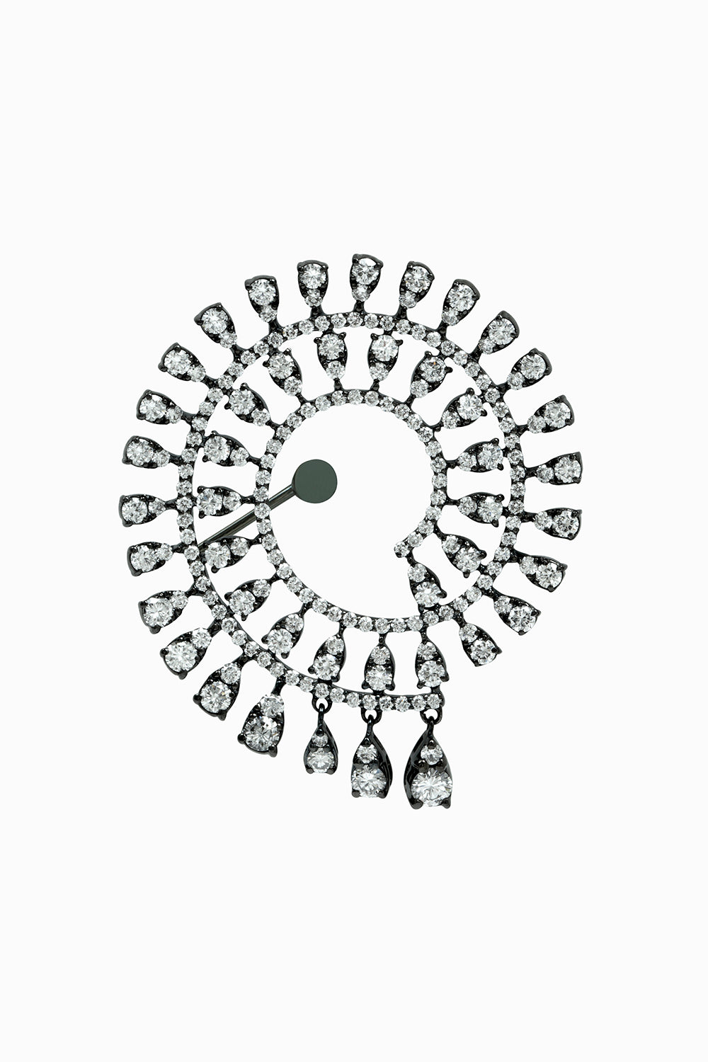 Caracola black earrings