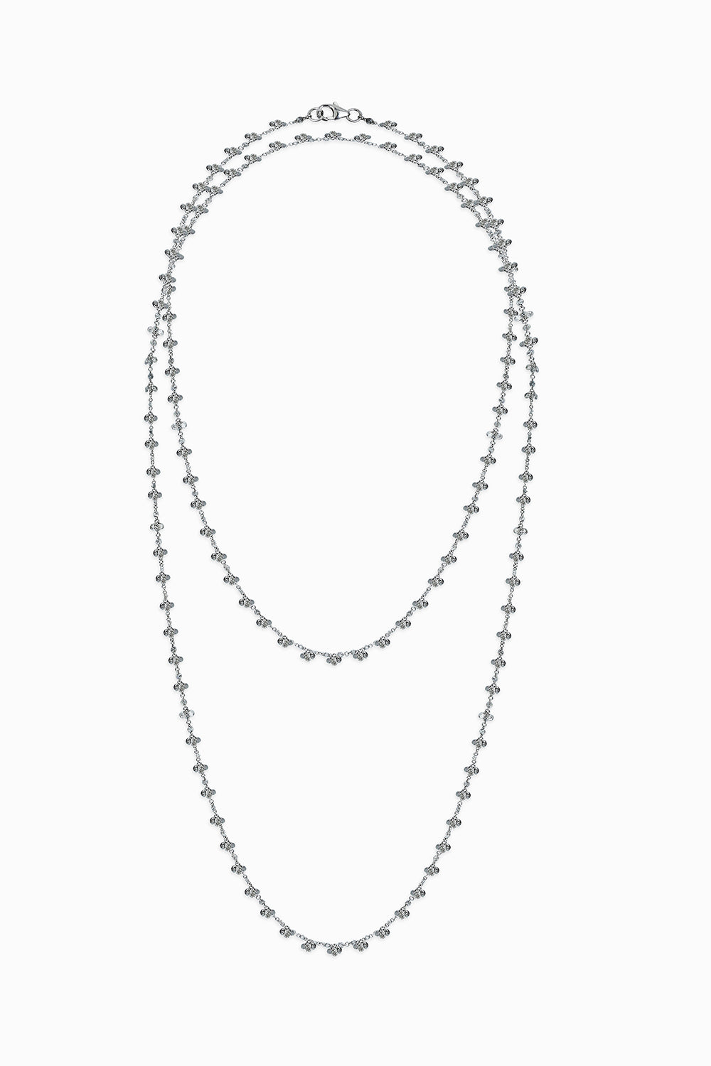 Collar diamantes grises