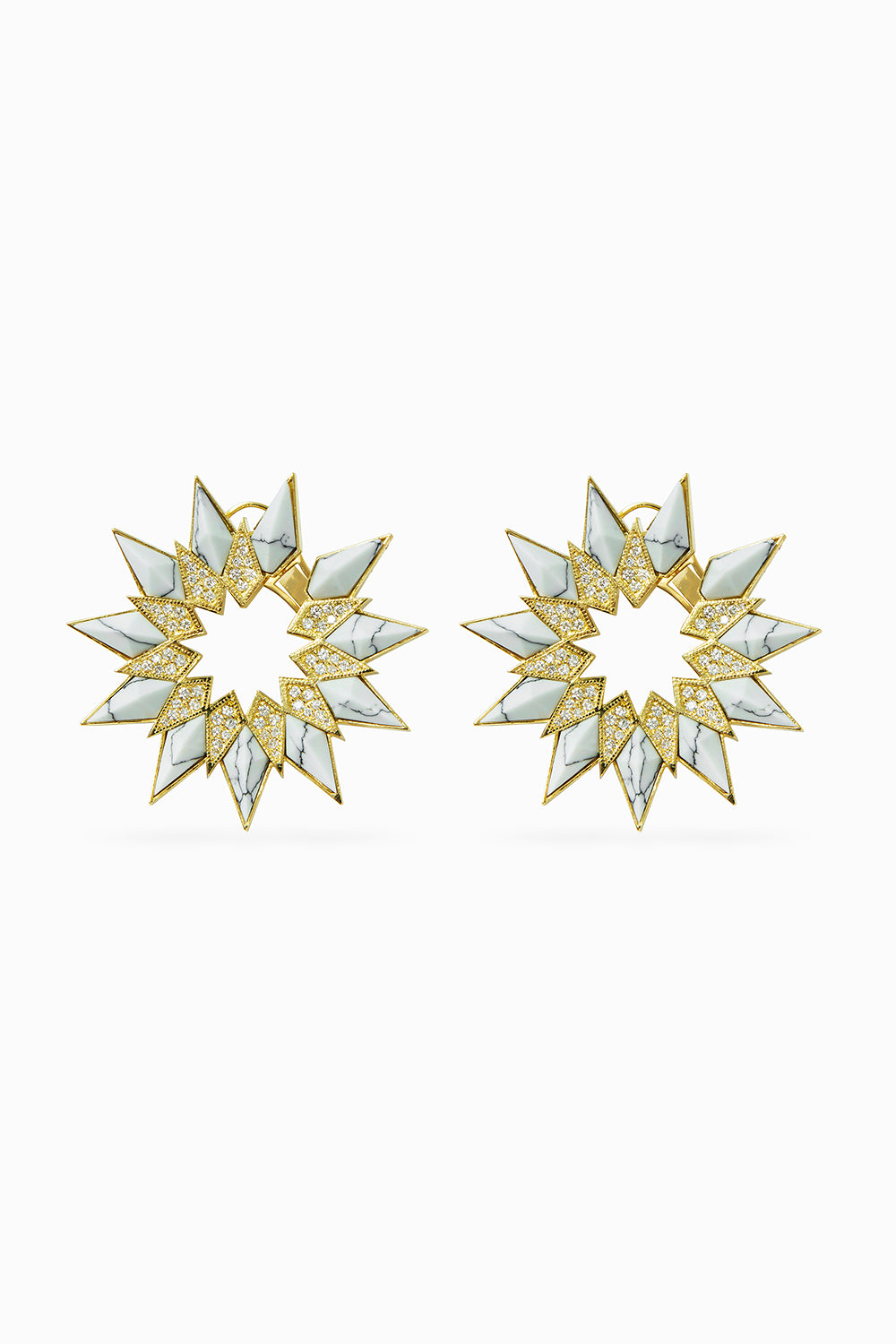 Pendientes ágata blanca