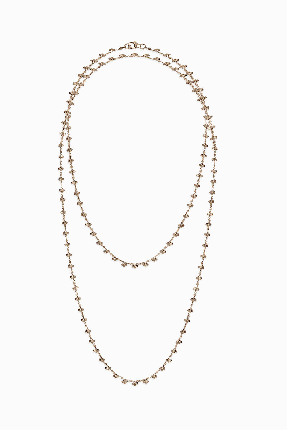 Collar diamantes marrones