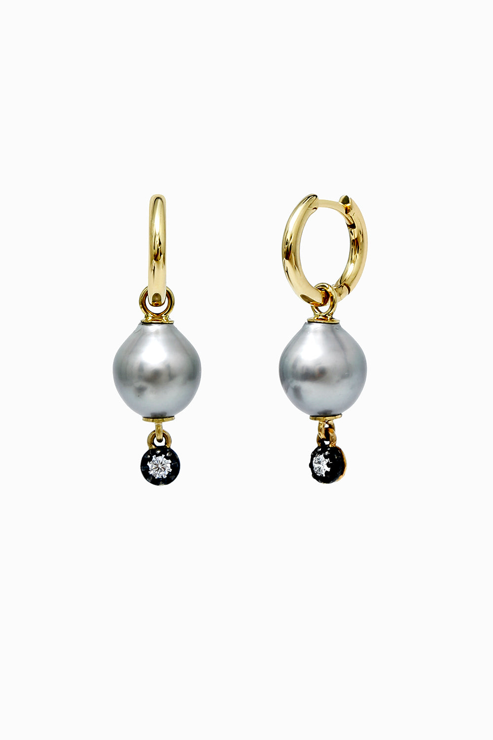 Criollas perlas grises con diamantes