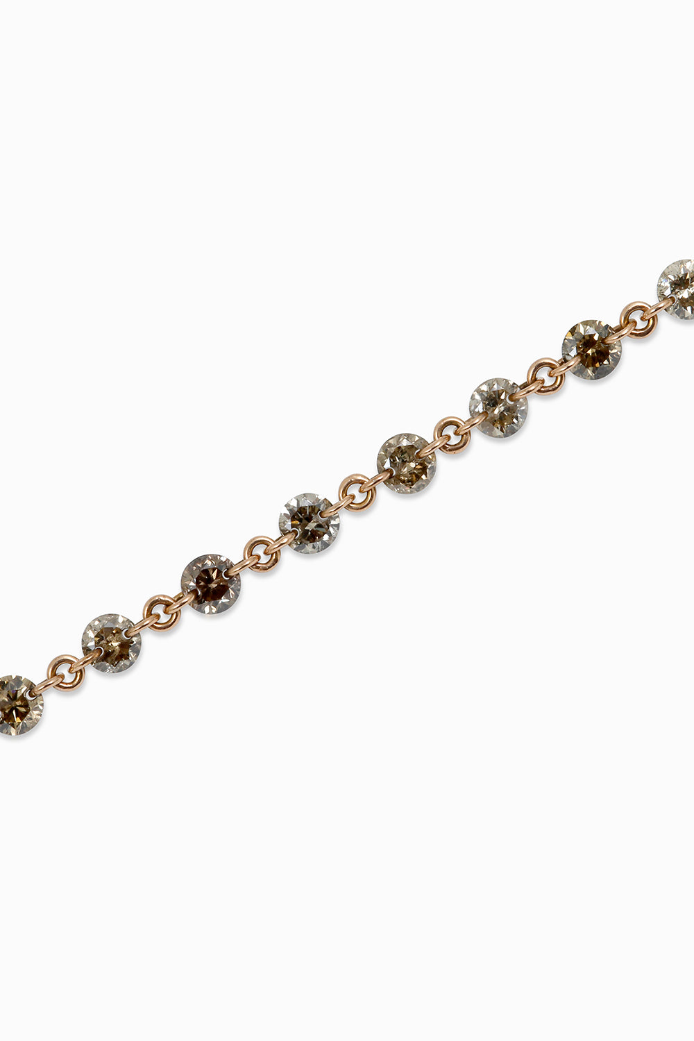 Collar largo diamantes marrones