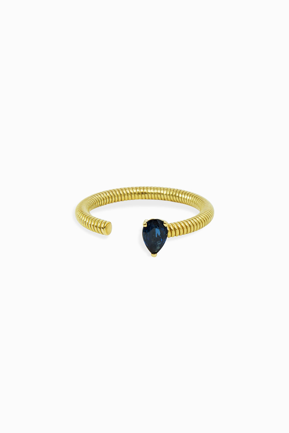 Cabo sapphire pear open ring