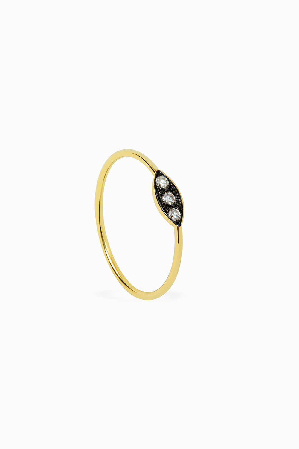 Midnight triple tiny ring