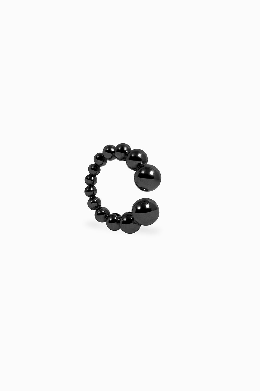 Anillo Bubble S rodio negro