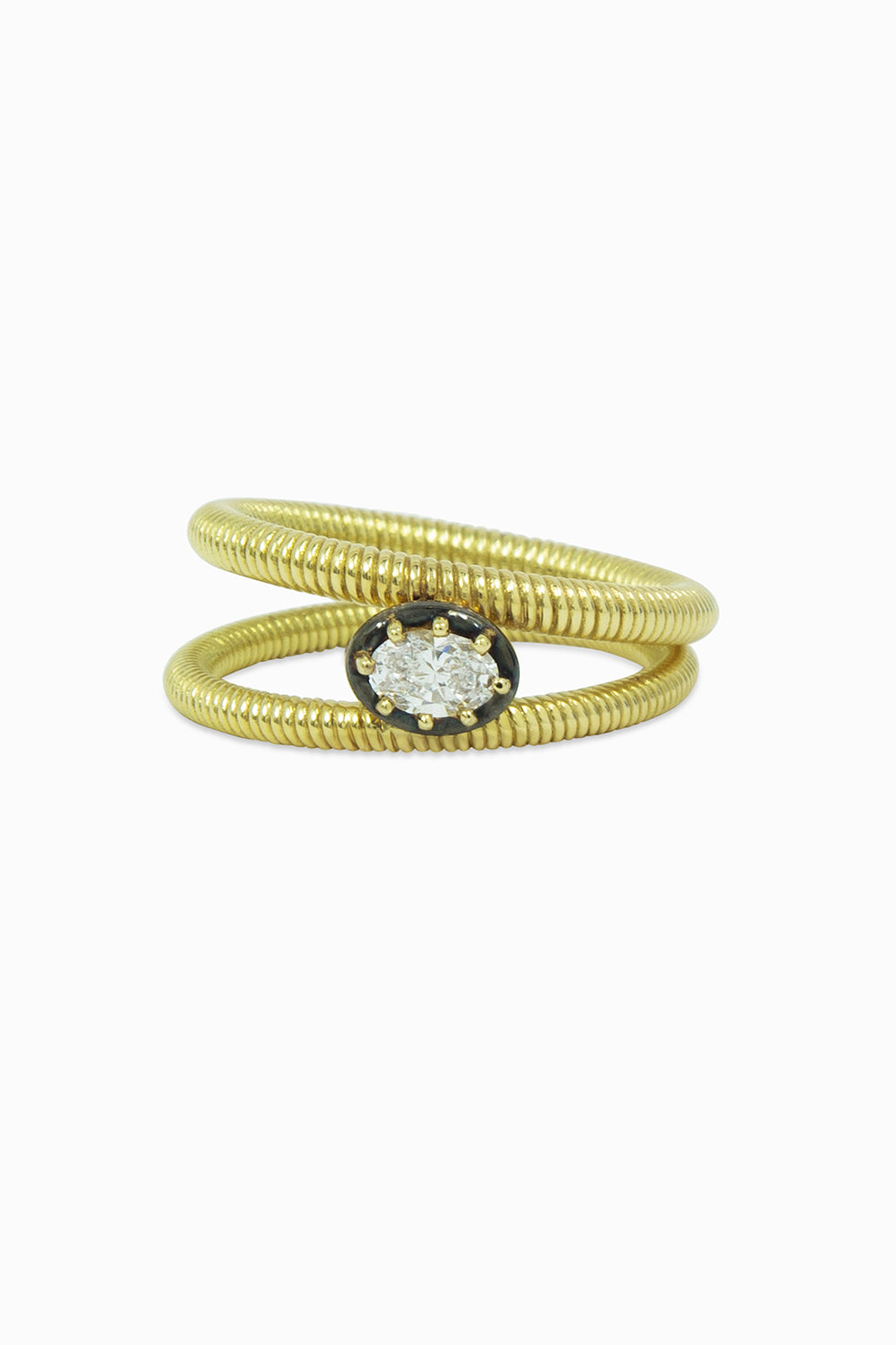 Cabo oval solitaire ring