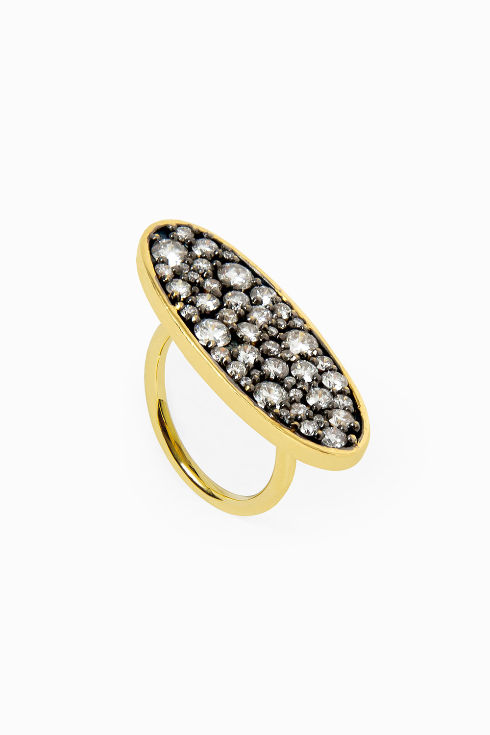 Anillo Midnight flat oval