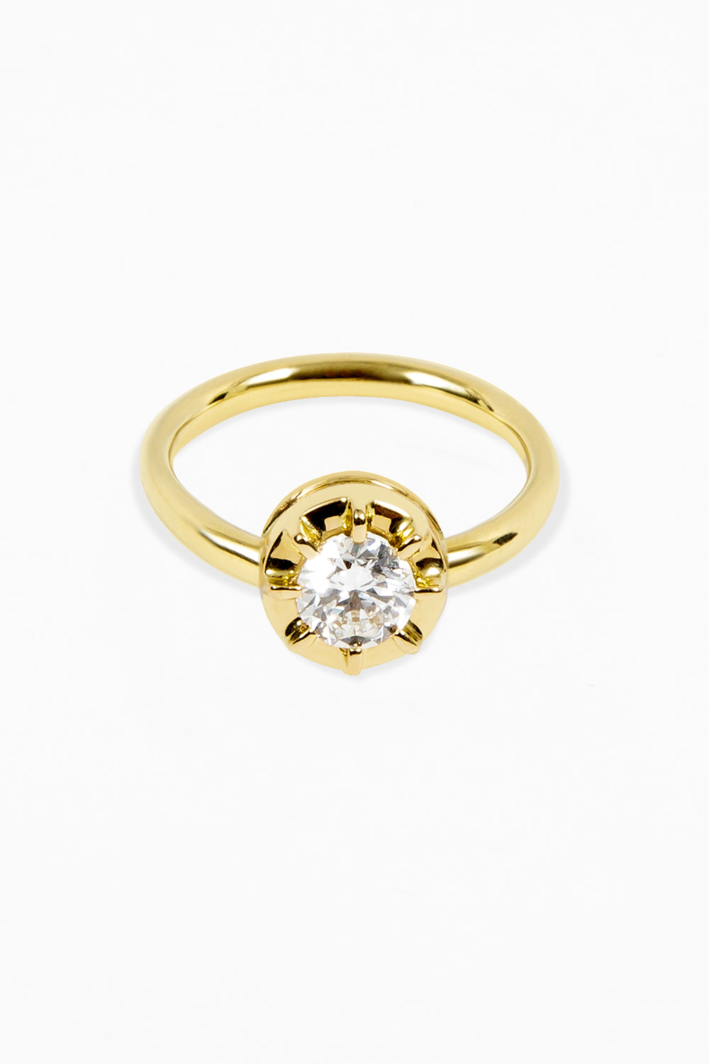 Anillo Midnight solitario amarillo
