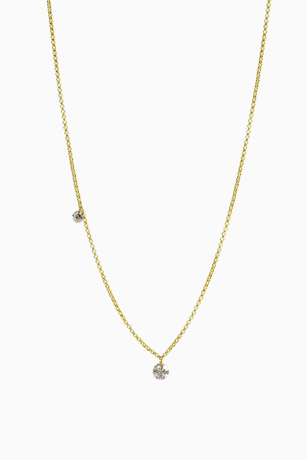 Colgante láser 2 diamantes 0.65ct.