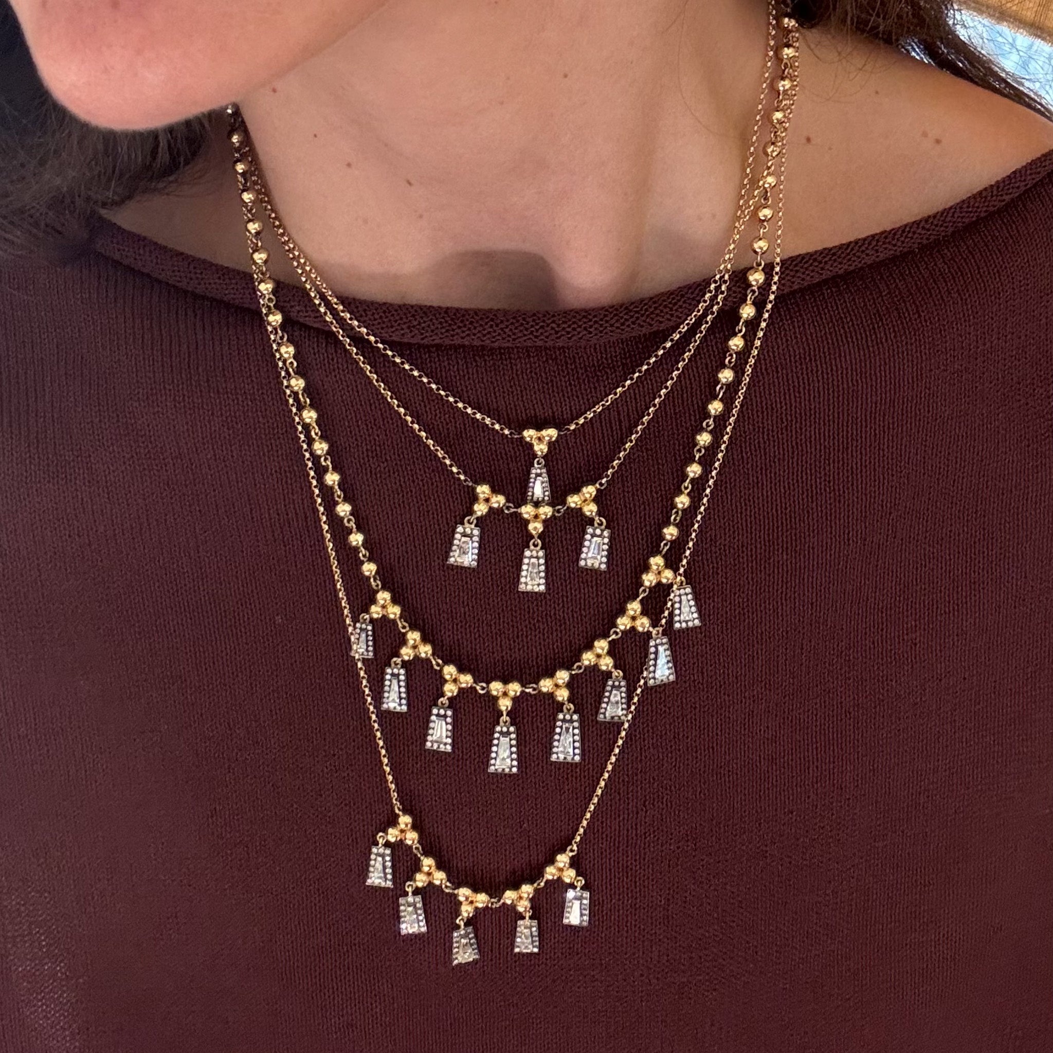 Midnight five taper necklace
