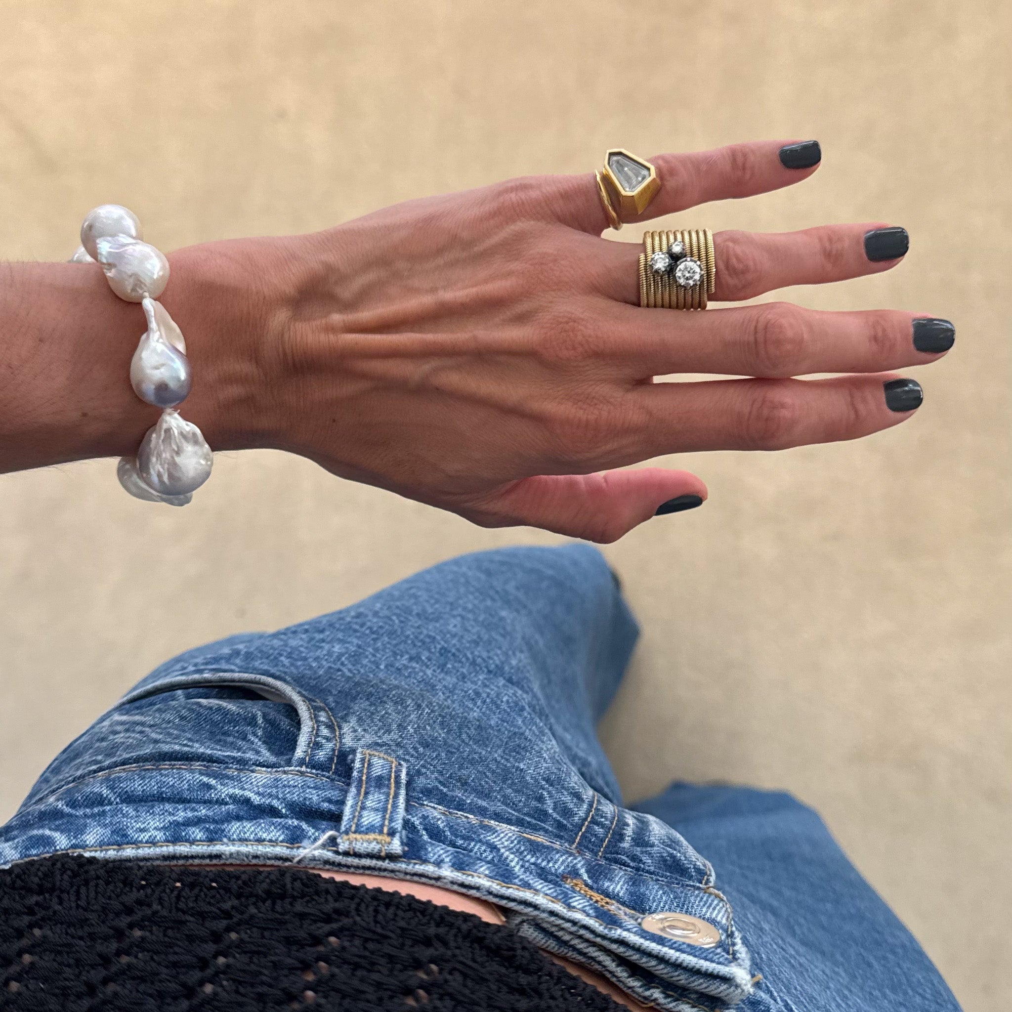 Cabo & Midnight twist XL ring