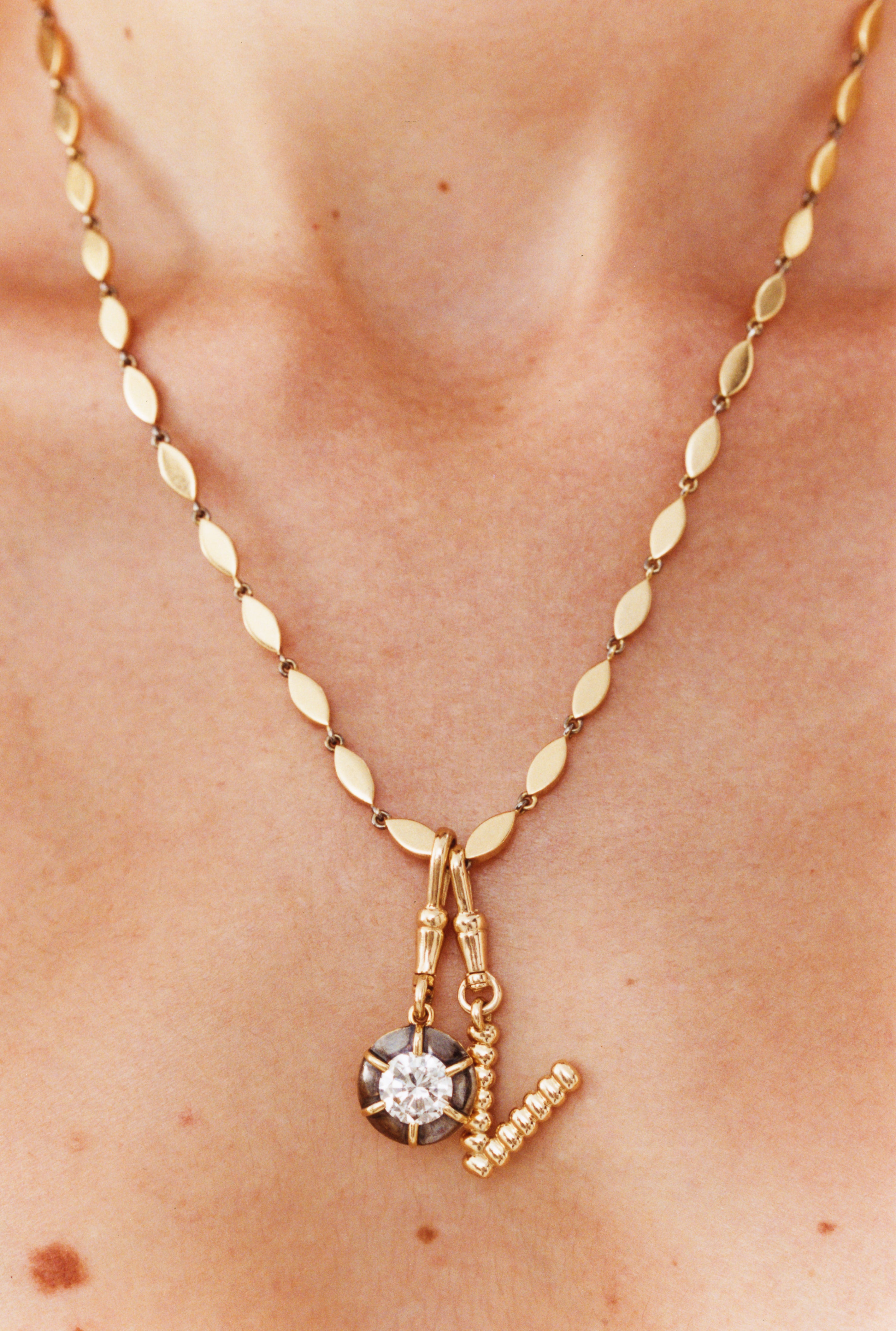 Gold seeds necklace