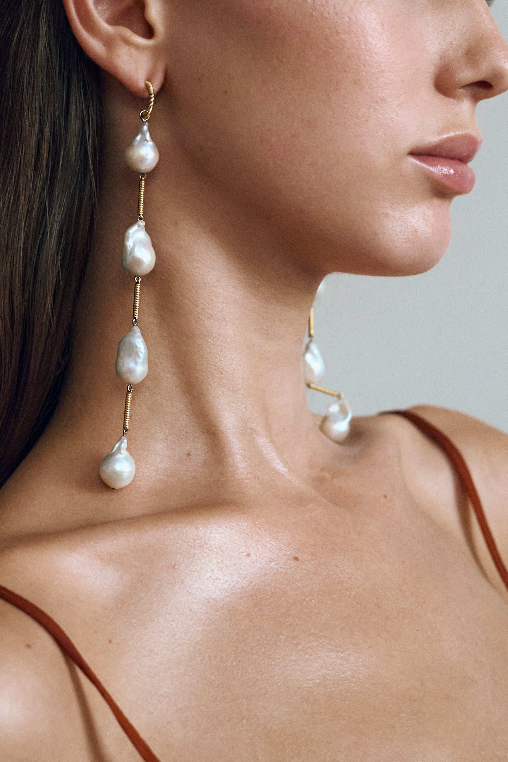 Pearls & Cabo long earrings