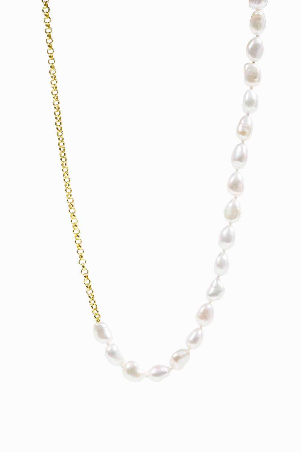 Collar perlas & cadena