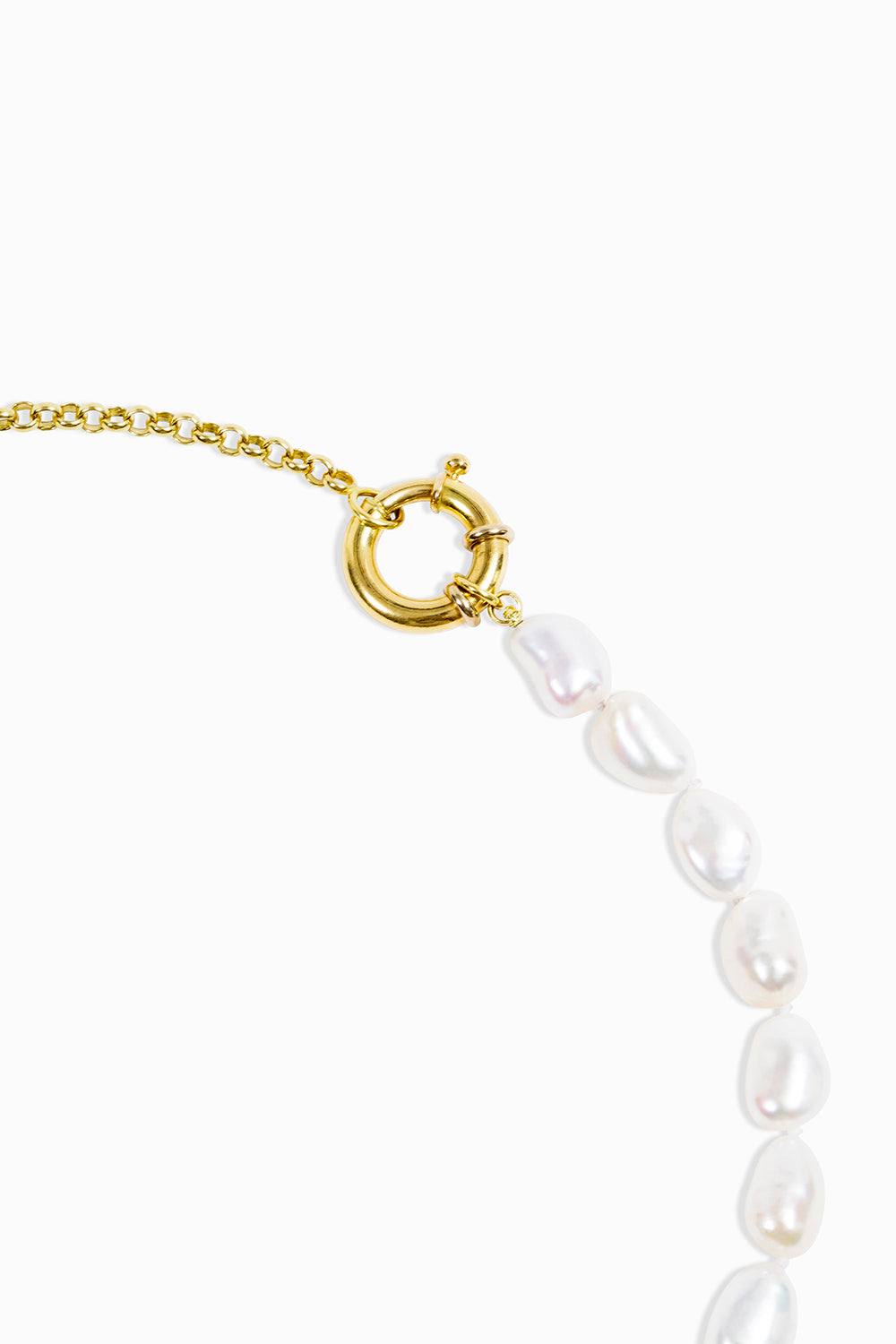 Collar perlas & cadena