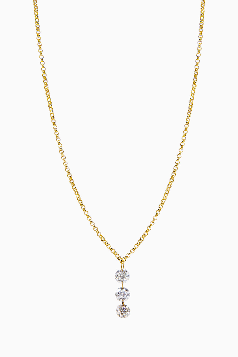 Colgante láser triple diamante 0.45ct.