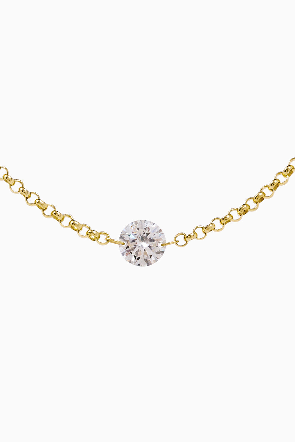 Colgante láser 5 diamantes espaciados 0.75ct.