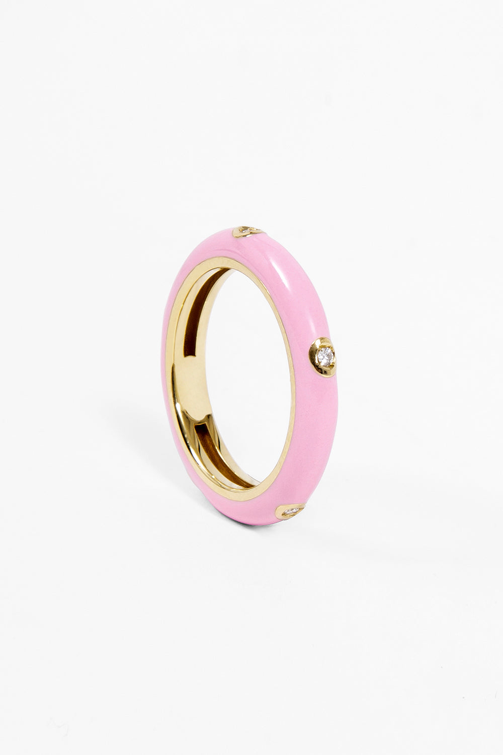 Enameled ring pink