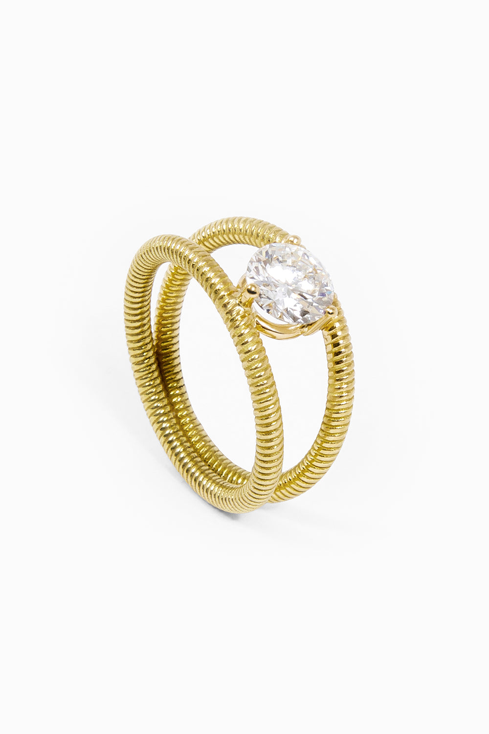 Anillo Cabo solitario brillante