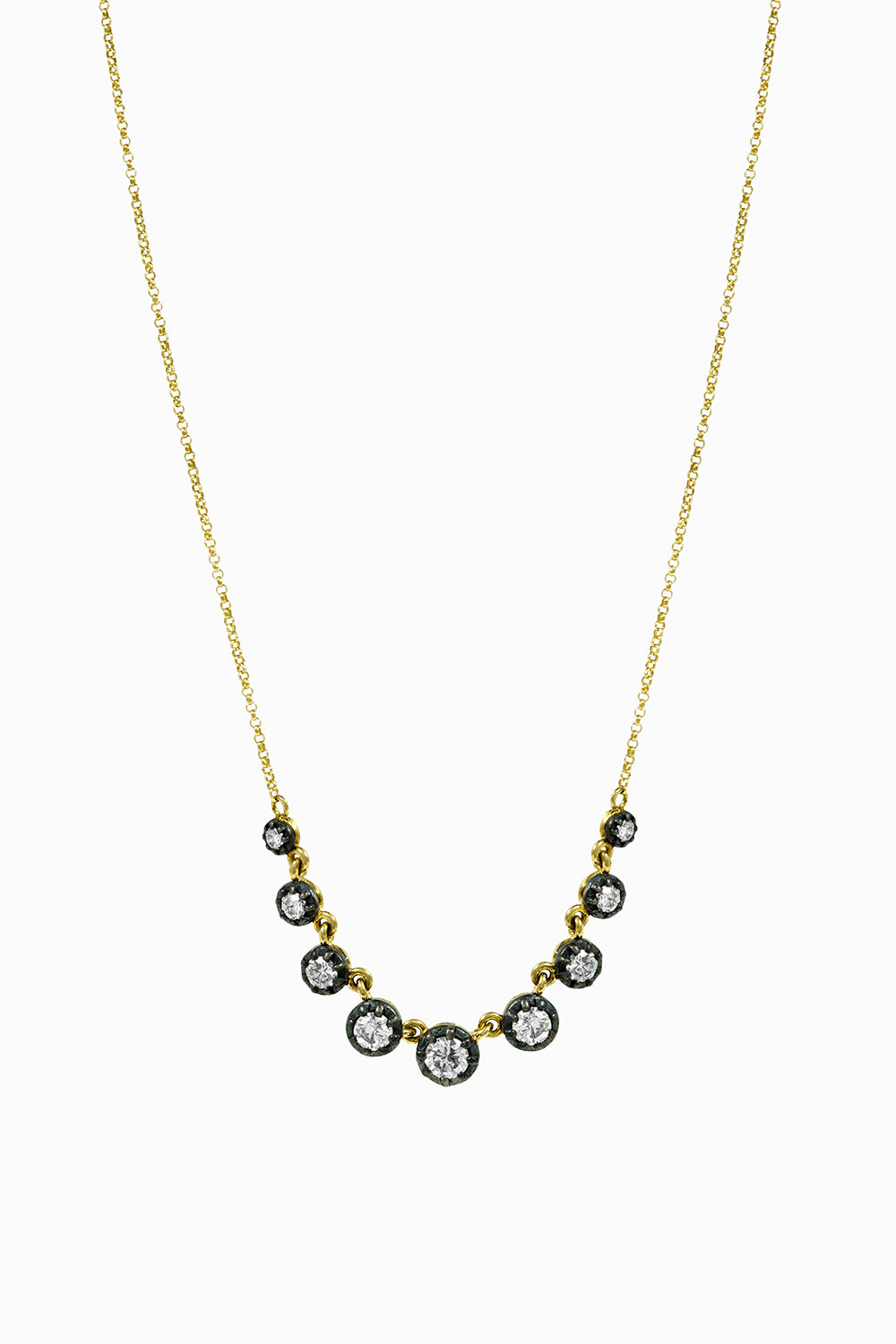Midnight demi 9 diamonds necklace S