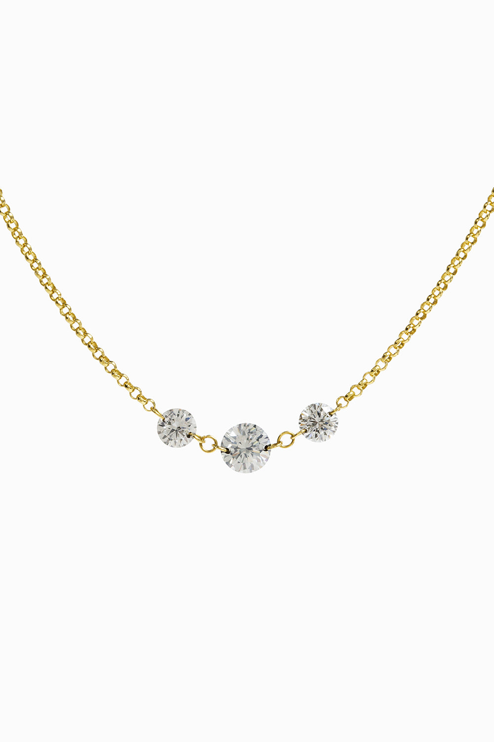 Colgante láser 3 diamantes 0.60ct.
