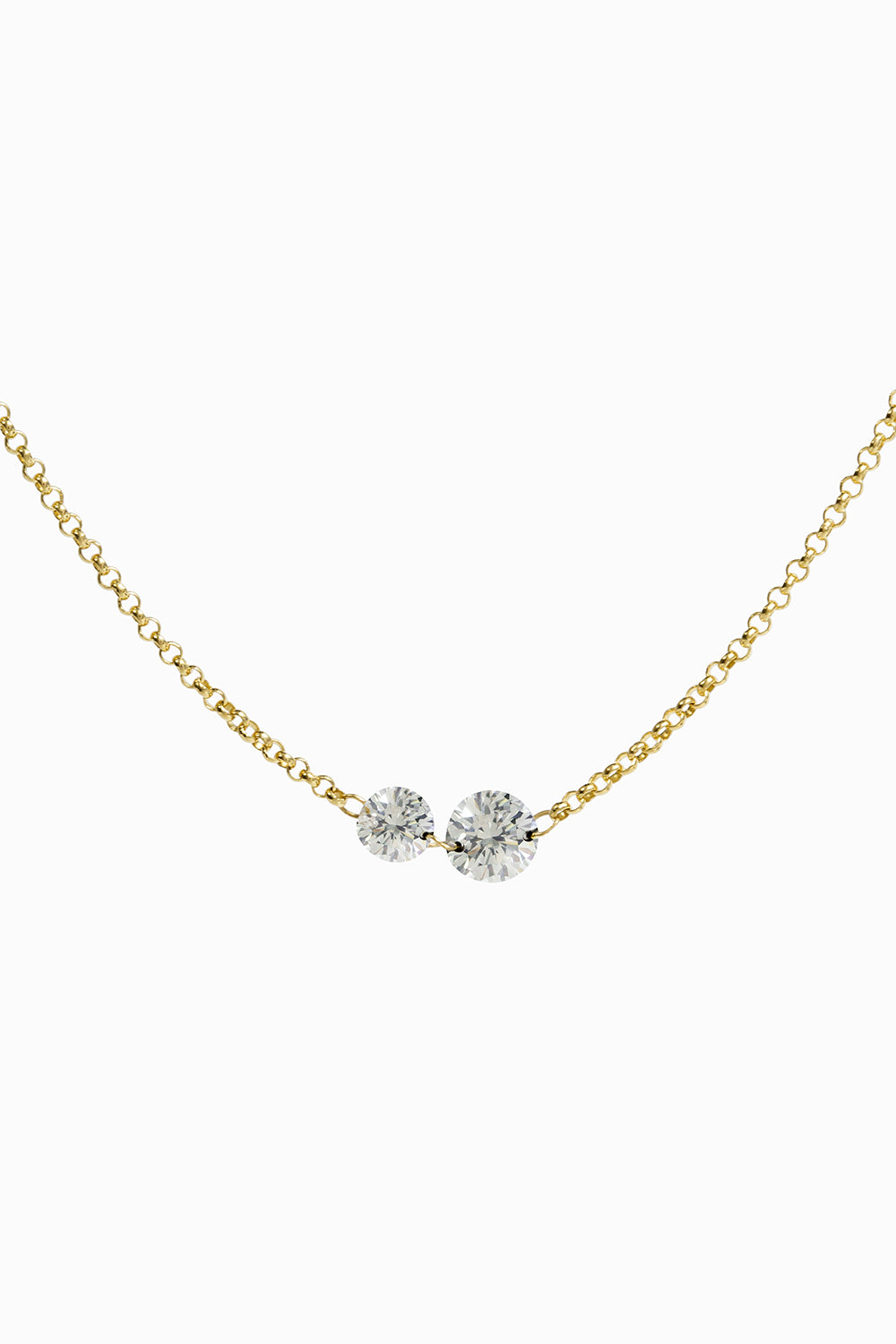 Colgante láser 2 diamantes 0.45ct.