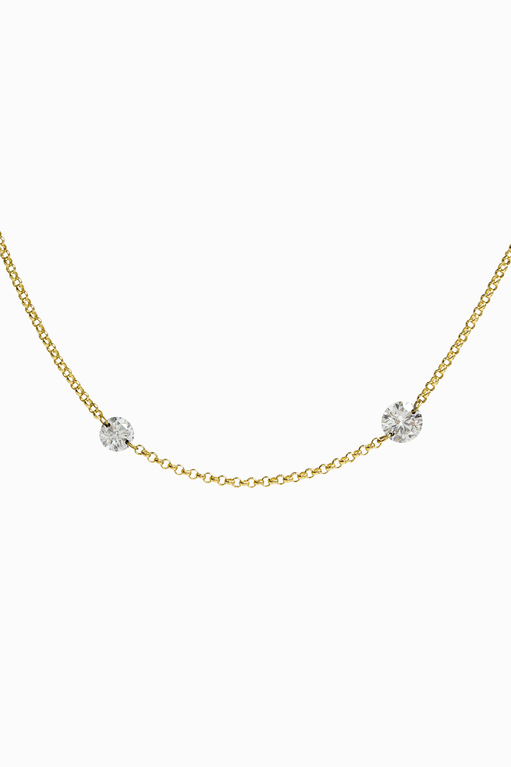 Colgante láser doble diamantes 0.45ct.