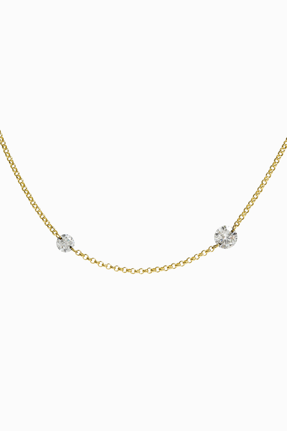 Colgante láser doble diamantes 0.60ct.