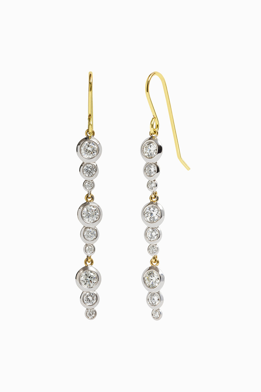 Pendientes Bies blancos largos