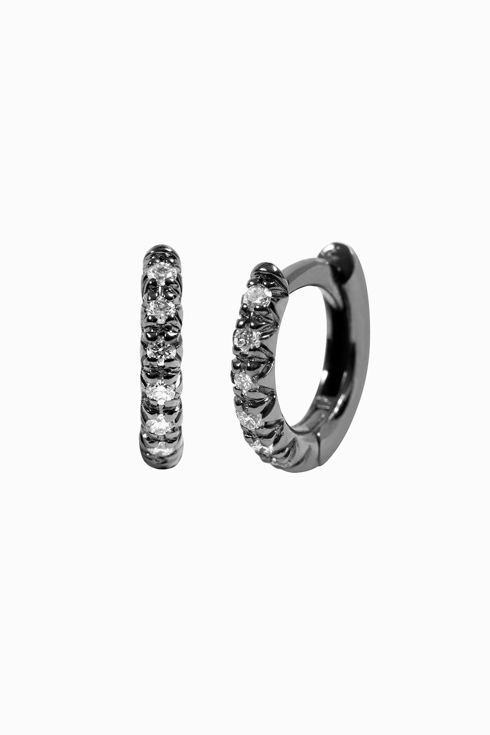 Diamonds hoop earrings 6mm