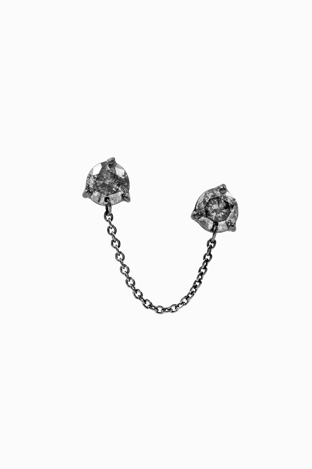 Pendiente diamantes duo negro