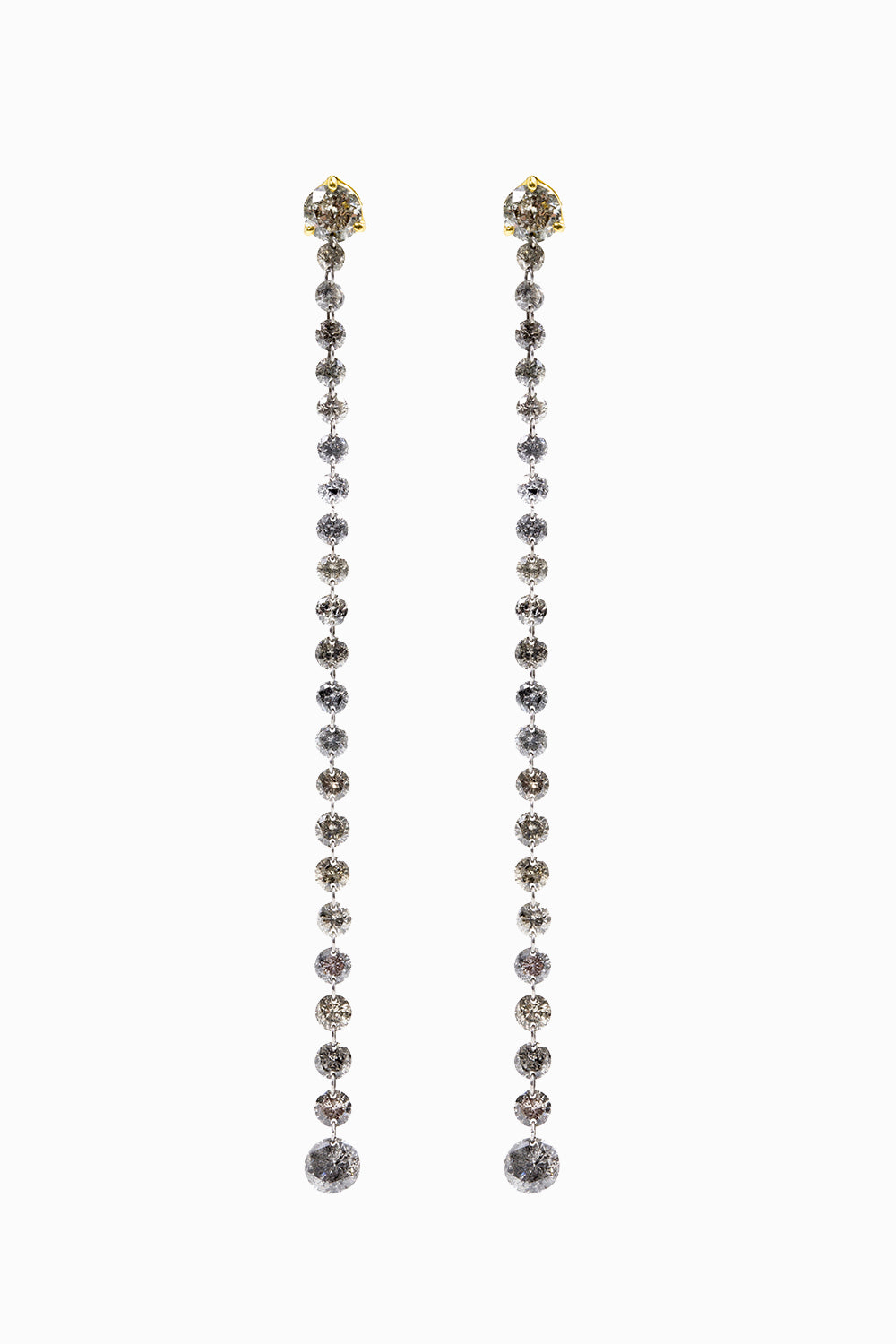 Pendientes láser largos grises