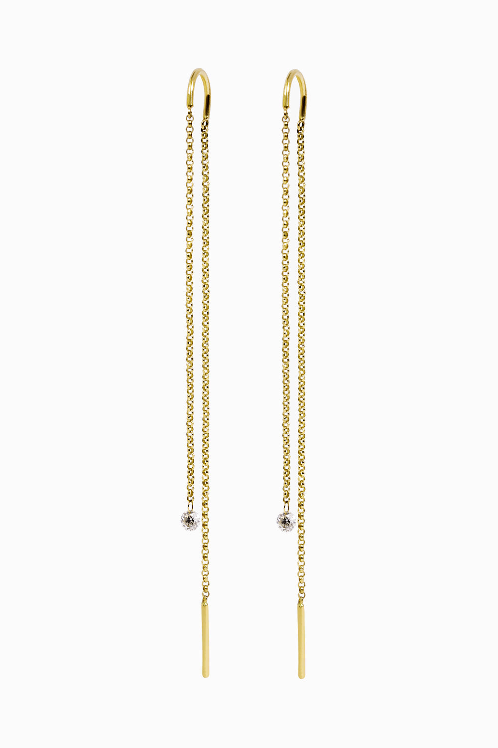 Pendientes láser diamantes 0.14ct.
